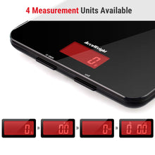 Carica l&#39;immagine nel visualizzatore di Gallery, ACCUWEIGHT Bilancia Digitale da Cucina Elettronica AW-201 Aggiornato, Nero - Ilgrandebazar