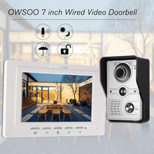 Carica l&#39;immagine nel visualizzatore di Gallery, OWSOO Videocitofono 7 Pollici Cablata Video Door Phone Monitor SY817MKW11 - Ilgrandebazar