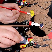 Carica l&#39;immagine nel visualizzatore di Gallery, Anpro Mappa del Mondo da Grattare - 80x58cm Poster con Bandiera... - Ilgrandebazar