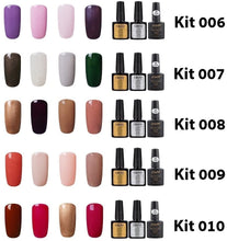 Carica l&#39;immagine nel visualizzatore di Gallery, Elite99 Smalto Semipermente per Unghie in Gel UV LED 7pzs Colori con Base Coat Top Coat Lucido Top Coat Matte Kit per Manicure Smalti Gel per Unghie Soak Off - Set 001