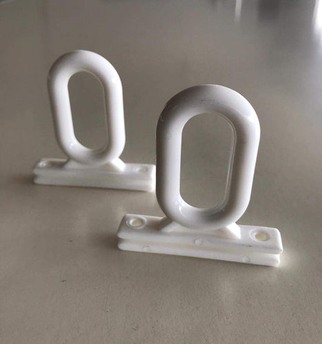 Occhiello per tenda. 1cp. Occhiolo-aggancio-attacco. 1cp (2 Occhioli) Bianco - Ilgrandebazar