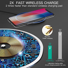 Carica l'immagine nel visualizzatore di Gallery, Limxems Caricatore Wireless,Caricabatterie Wireless 10W Ricarica Rapida Nero