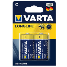 Carica l&#39;immagine nel visualizzatore di Gallery, Varta Longlife C LR14 Batterie alcaline, 1.5 Volt, confezione da 4 pile - Ilgrandebazar
