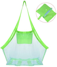 Carica l'immagine nel visualizzatore di Gallery, Faburo Large Borsa da Spiaggia in Tessuto A Rete per Riporvi Giocattoli da Bambino Palline, Borsa a Secchiello da Spiaggia Giochi Tote per Mare Piscina Barca Giocattoli Asciugamani o Altri Articoli