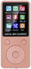 Carica l&#39;immagine nel visualizzatore di Gallery, Musica MP3 MP4 Player 8G Bluetooth Schermo da 1,8 pollici Mini Lettore portatile Supporto 32G Memory Card Pulsante tondo, Supporto musica, Radio, Registrazione, Video Regalo per bambini(Oro)