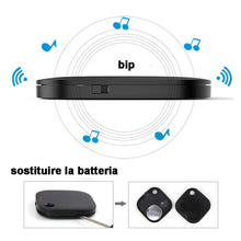 Carica l&#39;immagine nel visualizzatore di Gallery, Key Finder, cercatore Chiave Portachiavi Wireless con 4 riceventi, Pet Black - Ilgrandebazar