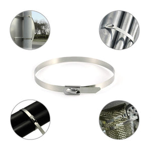ANZESER in acciaio inox Fascette 4.6 * 300mm dello scarico Involucro Coated... - Ilgrandebazar