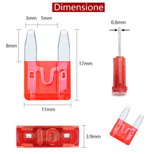 Carica l&#39;immagine nel visualizzatore di Gallery, Rovtop 150pcs Mini Fusibili Auto +1Clip (2A 3A 5A 7.5A 10A 15A 20A 25A 30A... - Ilgrandebazar