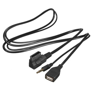 Qiilu Cavo Musica AMI MMI MDI Interfaccia Caricatore USB 3.5 mm, default