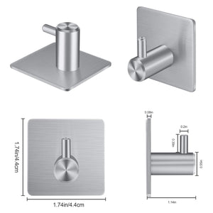 Yosemy 1*Porta Carta Igienica In Acciaio Inox + 4*Gancio Adesivo... - Ilgrandebazar