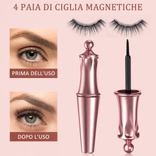 Carica l'immagine nel visualizzatore di Gallery, Ciglia Magnetiche, 2020 Escalation Ciglia Finte Magnetiche e Set Di Eyeliner Contengono 4 Paia Riutilizzabili Ciglia Finte Naturali 3D, Nessuna Colla
