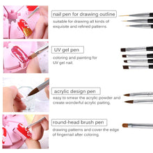 Carica l&#39;immagine nel visualizzatore di Gallery, Anself 10pcs pennelli per unghie Art Design Polacco Brush Pen Set Tipo 1 - Ilgrandebazar