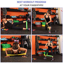 Carica l&#39;immagine nel visualizzatore di Gallery, EVOLAND Elastici da Pilates Elastiche Fitness Set di 5 Banda Elastica 5 Pcs