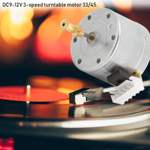 Carica l&#39;immagine nel visualizzatore di Gallery, ASHATA Motore per Giradischi, Motore per Giradischi con registratore in Vinile con Spazzola a 3 velocità DC 12V, con Foro di Montaggio da 25 mm e velocità di Rotazione 78 Giri,Robusto e Durevole