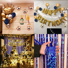 Carica l&#39;immagine nel visualizzatore di Gallery, MMTX Feste di Compleanno con Blu Argento Oro Palloncini per Uomini Donne...