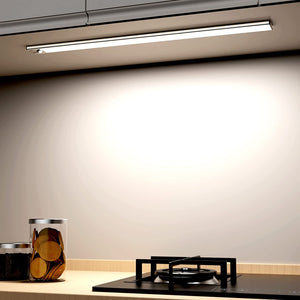 OUILA Luce Armadio LED, Armadio Led con Sensore di Movimento, Magnetica Ricaricabile Luce Led Sottopensile Dimmerabile Lampada per Cucina Scale Corridoio Soggiorno Bagno Camere da Letto (6000K)
