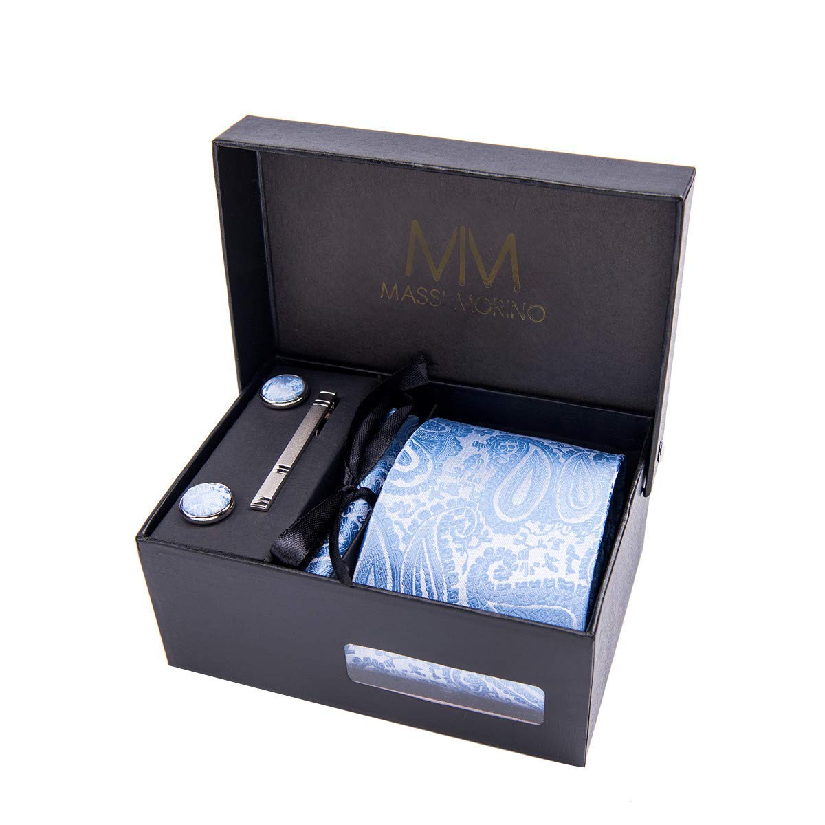 Acquista Set di gemelli da uomo con fazzoletto da cravatta in seta Acquista Set di gemelli da uomo con fazzoletto da cravatta in seta