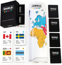 Carica l'immagine nel visualizzatore di Gallery, The World Game - Gioco di carte geografiche - Gioco da tavolo educativo per bambini, famiglie e adulti - Fantastica idea regalo per ragazzi e ragazze