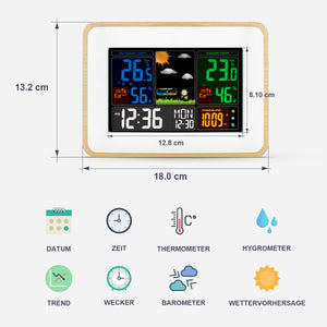 Stazione Meteorologica con Sensore Esterno, Temperatura Interna ed Esterna,...