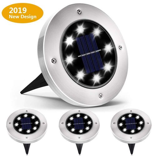 Luci Solari Giardino 8 LED,Dingde led da Esterno,LED Luce 4 Pezzi - Ilgrandebazar