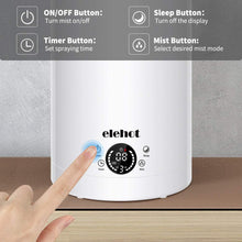 Carica l&#39;immagine nel visualizzatore di Gallery, Umidificatore Ambienti ad Ultrasuoni Capacità 3L Diffusore di Olio Essenziali Display LED Timer 12h Riempimento dall’Alto Due Bocchette Emissione Vapore ELEHOT