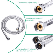 Carica l&#39;immagine nel visualizzatore di Gallery, Rovtop Soffione Doccia + 1.5M Flessibile Doccia, 5 Funzioni Getti, Doccia... - Ilgrandebazar