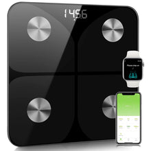 Carica l'immagine nel visualizzatore di Gallery, Bilancia Pesapersone Digitale Professionale Impedenziometrica Senza Fili Intelligente per IOS e Android Integrata con 13 Indici di Misurazione Massa Grassa, Massa Magra e Metabolismo Basale