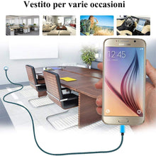 Carica l'immagine nel visualizzatore di Gallery, Aione Cavo Micro USB [3 Pezzi, 2m],Cavo Android Nylon Intrecciato, Carica Rapida USB Caricatore Compatibile con Samsung A10/S7/S6/S5/J7/J5/J4/J3,Huawei P Smart /P8 P9 P10 Lite,Xiaomi Note 5,HTC,LG,PS4