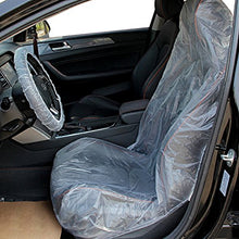 Carica l&#39;immagine nel visualizzatore di Gallery, 10 pz Auto Coprisedili Plastica Trasparente Usa e Getta Universale + 10 pz...