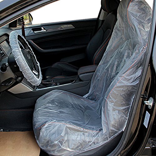10 pz Auto Coprisedili Plastica Trasparente Usa e Getta Universale + 10 pz...