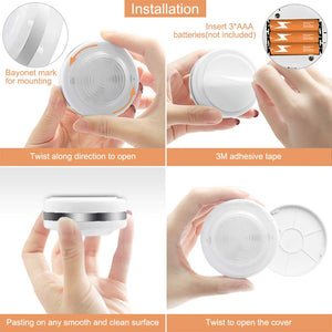 Luci Armadio Luce Notturna Lampada LED Bawoo 6PCS Bianco Caldo - Ilgrandebazar