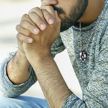 Carica l&#39;immagine nel visualizzatore di Gallery, Flongo coppia collana amante regalo per donna uomo anelli interblocco Black - Ilgrandebazar