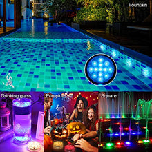 Carica l&#39;immagine nel visualizzatore di Gallery, Jialisita Sommergibili LED Luci Piscina 13 Led Sommergibile 2 pezzi