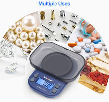 Carica l&#39;immagine nel visualizzatore di Gallery, ACCUWEIGHT 255 Mini Bilancia di Precisione Digitale per Cucina Gioielli Oro Bilancia Tascabile Elettronica 300g/0,01g con Tara e Calibrazione Alimenti Pesa Bilance