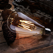 Carica l&#39;immagine nel visualizzatore di Gallery, Wedna 6W LED Filamento E27 Edison Lampadina, Bianco caldo 2700K, 6w 2700k - Ilgrandebazar