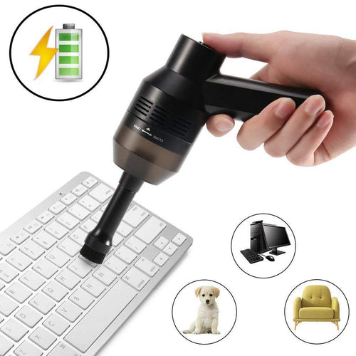 CrazyFire Mini Aspirapolvere Ricaricabile con Pane 1000PA(Nero) - Ilgrandebazar