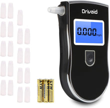 Carica l'immagine nel visualizzatore di Gallery, Drivaid Etilometro Portatile Digitale, Alcool Test Professionale con Schermo LED Display, Breath Analyzer incluir 16 Boccagli, 3 x batterie AAA incluseSensore Semiconduttore
