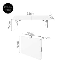 Carica l&#39;immagine nel visualizzatore di Gallery, Sotech - Tavolo Trasportabile, Portatile 152 x 71.5 cm, Bianco - Ilgrandebazar
