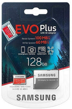 Carica l'immagine nel visualizzatore di Gallery, Samsung, Evo Plus, Micro SD SDXC da 128 GB, classe 10 U3, scheda di memoria, 100MB/S, 4K Ultra HD, MB-MC128HA/EU