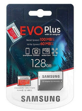 Carica l'immagine nel visualizzatore di Gallery, Samsung, Evo Plus, Micro SD SDXC da 128 GB, classe 10 U3, scheda di memoria, 100MB/S, 4K Ultra HD, MB-MC128HA/EU
