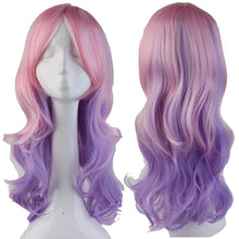Carica l&#39;immagine nel visualizzatore di Gallery, Parrucca Rosa/Viola Lunga Donna Capelli Lunghi Wig Parrucche Sintetiche per... - Ilgrandebazar