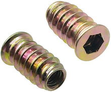 Carica l'immagine nel visualizzatore di Gallery, 30 Pezzi Dadi Inserti in Acciaio al Carbonio Zincato M6x20mm Dado Esagonale Filettatura Completa per Mobili in Legno