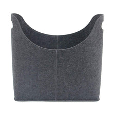 Carica l&#39;immagine nel visualizzatore di Gallery, Cesto pieghevole in feltro per camino e legna da ardere, borsa portatile Nero - Ilgrandebazar