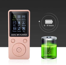 Carica l'immagine nel visualizzatore di Gallery, PUSOKEI Lettore MP3, Lettore Musicale MP4 da 32 GB con registratore vocale/Cuffie, Supporto del Formato Video AMV, Risparmio energetico Regolabile e modalità di Sospensione(Oro Rosa)