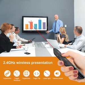 Puntatore Laser, Doosl Presentatore Wireless Presentazione Powerpoint da Nero