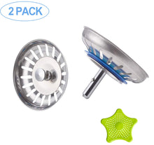 Carica l&#39;immagine nel visualizzatore di Gallery, CompraFun Filtro per Lavello da Cucina, 2 Pezzi Acciaio Inox Lavello... - Ilgrandebazar
