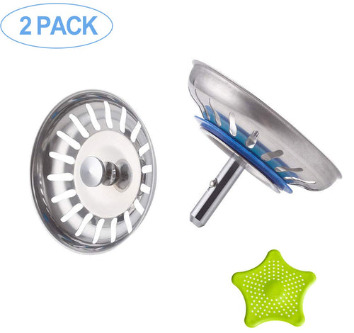 CompraFun Filtro per Lavello da Cucina, 2 Pezzi Acciaio Inox Lavello... - Ilgrandebazar