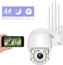 Carica l'immagine nel visualizzatore di Gallery, 1080P Videocamera sorveglianza Wi-Fi, Aottom Telecamera di Sorveglianza WiFi da Esterno e Interno, Movimento Allarme, Messaggio Push, 40M Visione Notturna, Audio a 2 Vie, APP CamHi per SD Card
