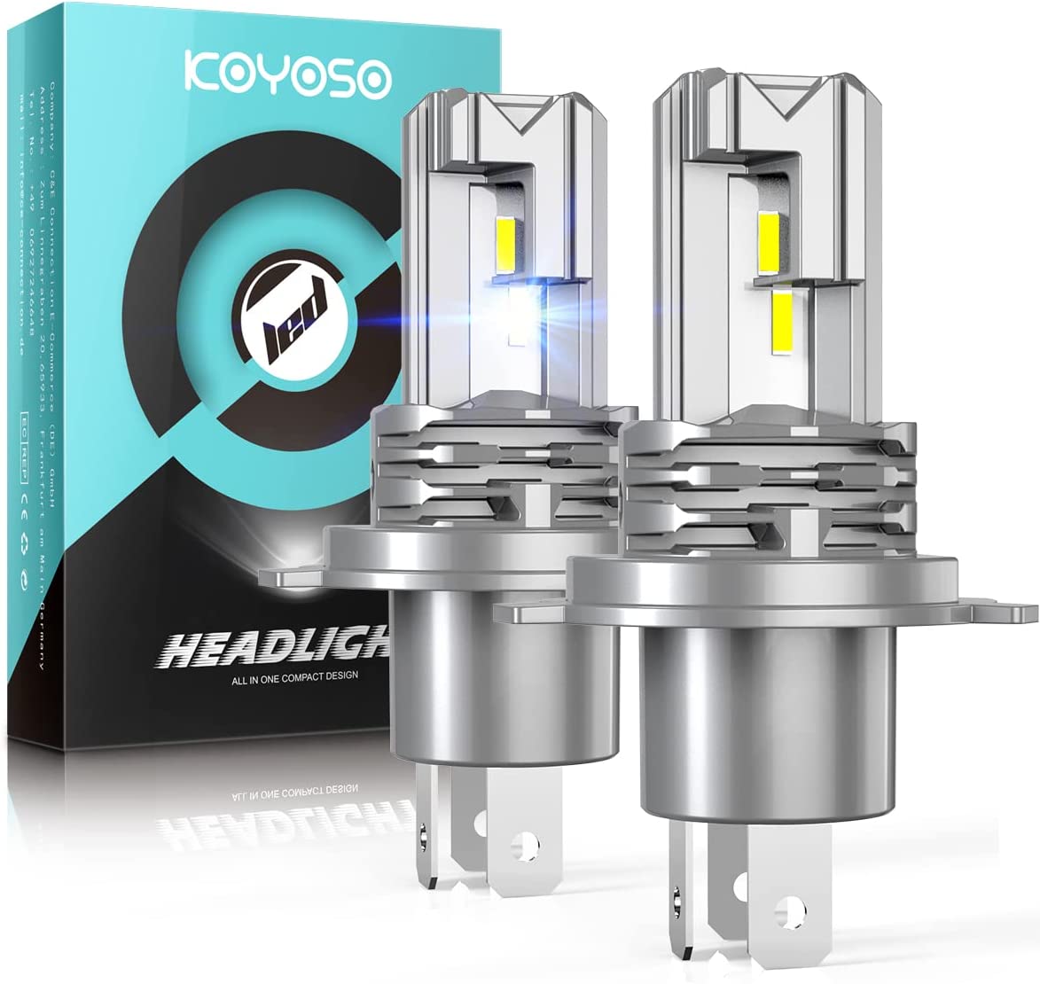 Lampadine H4 LED 10000LM Per Auto E Moto - 12V, 50W, Bianco 6000K | Plug And Play - Foto 2