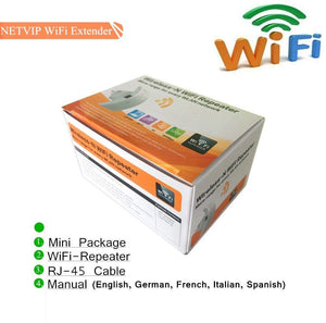 NETVIP Ripetitore WiFi Wireless 300Mbps/ 2.4GHz WiFi Extender e Access Point Potenzia la Tua Copertura Wi-Fi Compatibile con Tutti i Modem Router WiFi